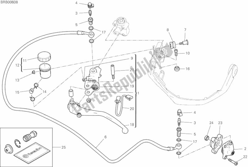 Toutes les pièces pour le Maître-cylindre D'embrayage du Ducati Multistrada 1260 S Grand Tour 2020